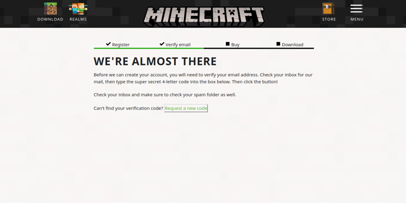 Проблема с регистрацией на Minecraft.net