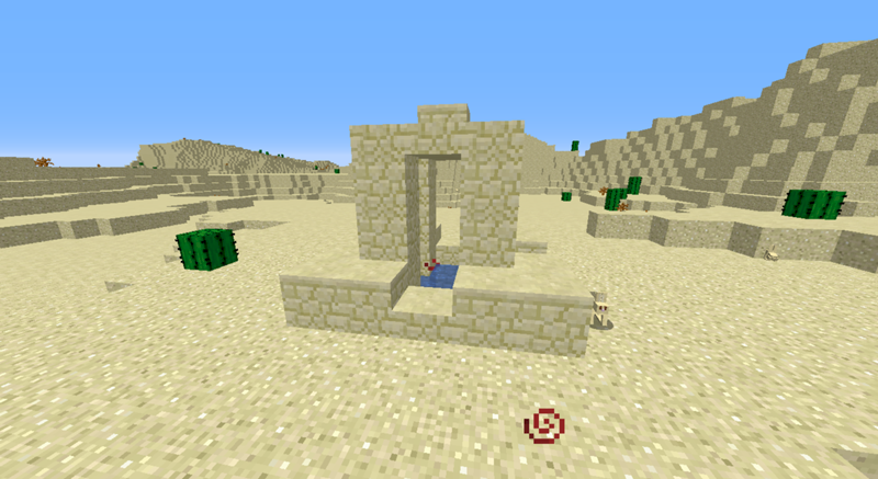 Летал по Minecraft 1.13.2, и нашёл такое вот строение