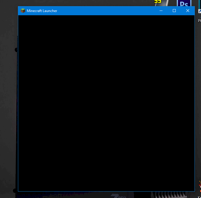 Чёрный экран при запуске лаунчера MineCraft