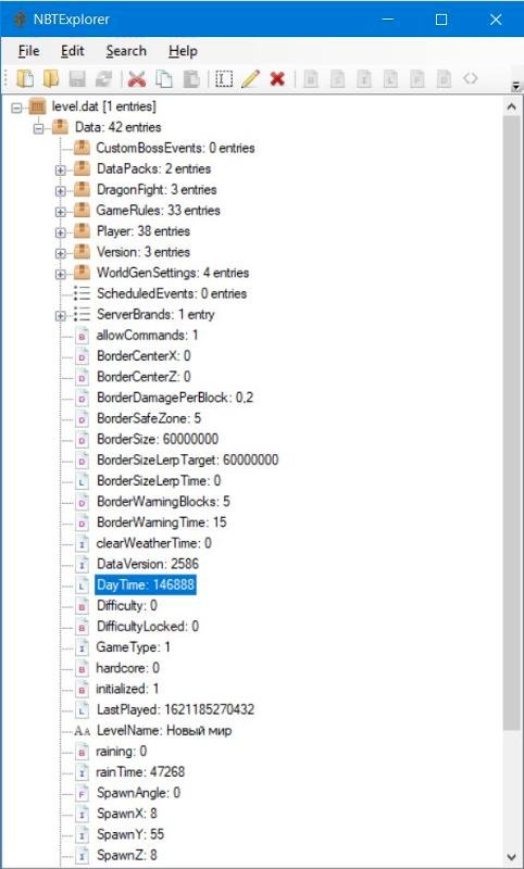 Можно ли в minecraft изменить значение дней проведенных в игре