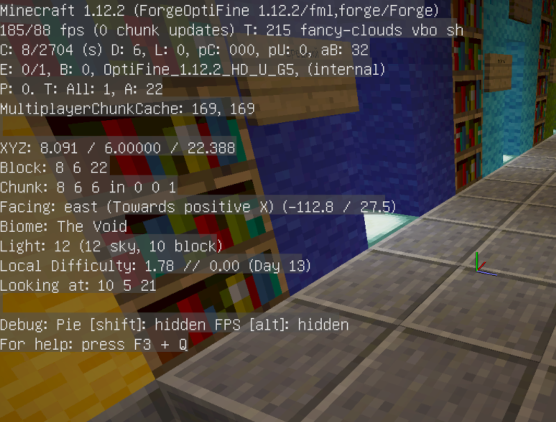 Есть ли команда которая узнаёт координаты в майнкрафт 1.12.2