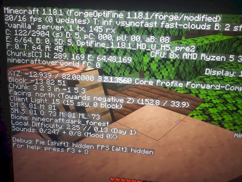 Не вижу координаты minecraft