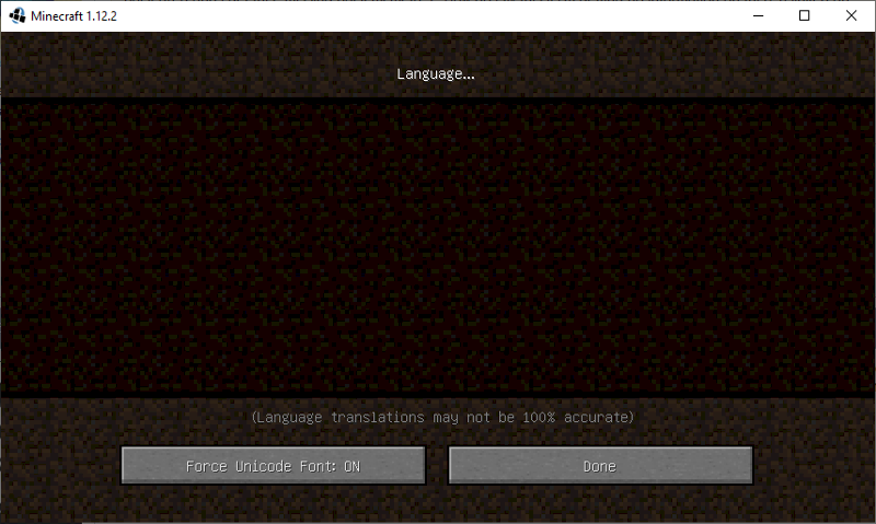 Minecraft В меню выбора языка нету вообще никаких языков, а заходя в выбор текстур пака пишет это, как исправить - 1