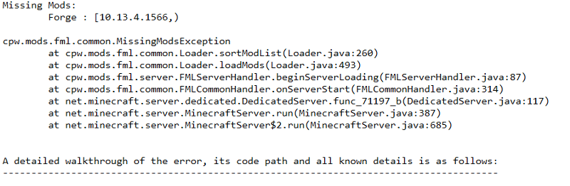 Хостинг майнкрафт с модами, не могу уже, что не так