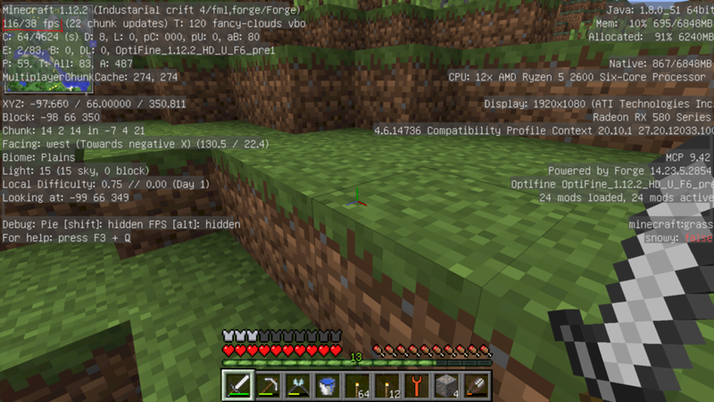 В Майнкрафте баги с фпс