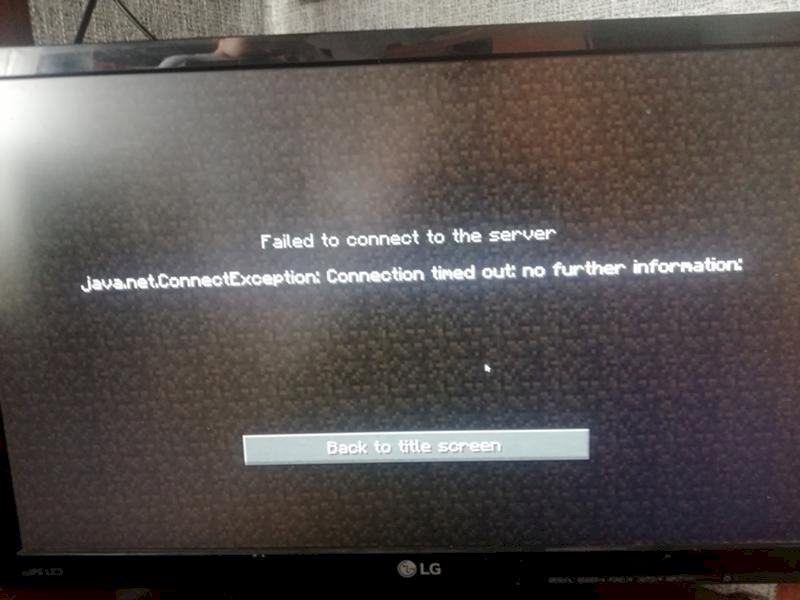 Ошибка в игре по сети майнкрафт