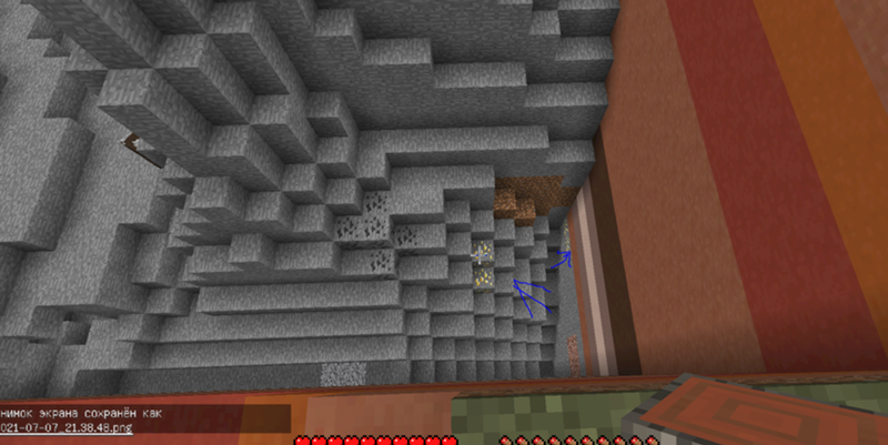 Почему золота на поверхности в майнкрафт 1.12.2