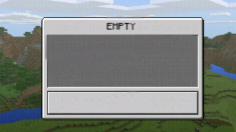 Ошибка в Майнкрафте - EMPTY. Что это