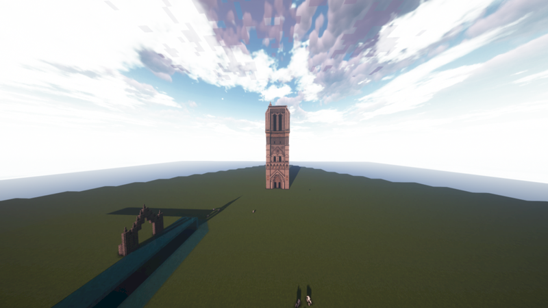 Я решил построить Notre Dame De Paris в Майнкрафте