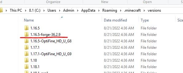 Как узнать свою версию форге в лаунчере майнкрафт